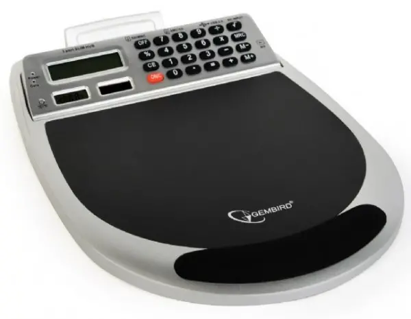 MP-UC1 Gembird USB podloga za mis +3port hub, citac kartica, kalkulator i termometar