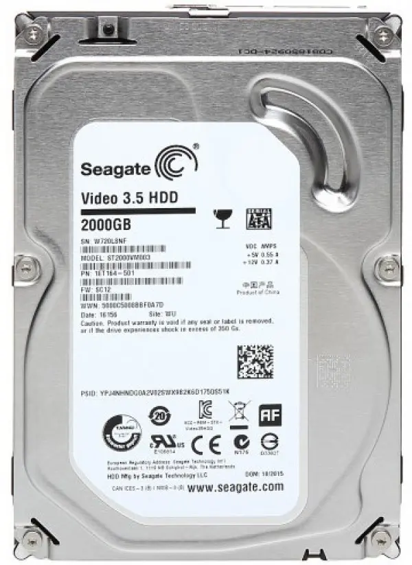 HDD 3.5\'' * 2TB ST2000VM003 SEAGATE 5900RPM Video DVR NCQ 24x7 64MB SATA3 (4499)