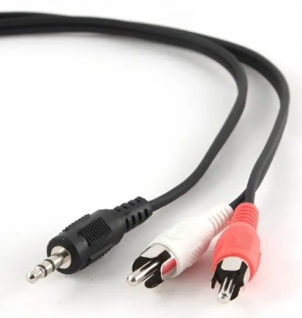CCAB-458 Gembird 3.5 mm stereo to RCA plug cable, 1.5 m, blister