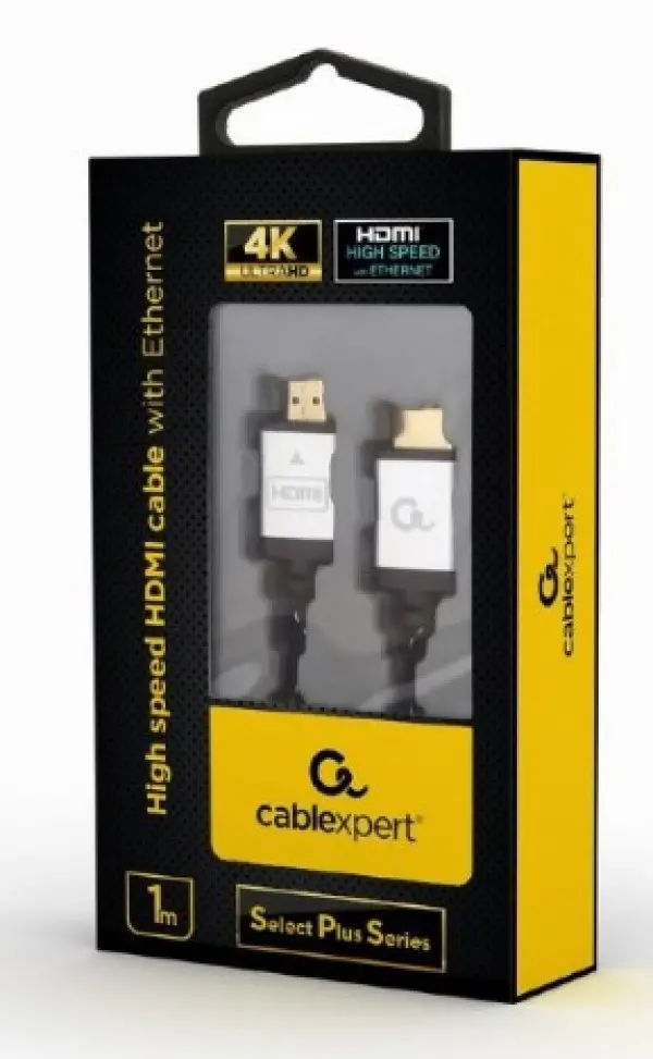 CCB-HDMIL-1M Gembird HDMI kabl, High speed,ethernet support 3D/4K TV \''Select Plus Series\'' blister 1m