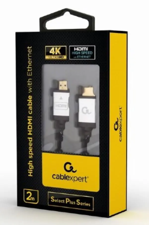CCB-HDMIL-2M Gembird HDMI kabl, High speed,ethernet support 3D/4K TV \''Select Plus Series\'' blister 2m