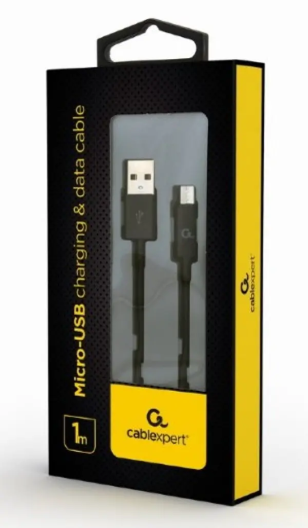 x-CC-USB2P-AMmBM-1M Gembird Micro-USB charging and data cable, 1m, black