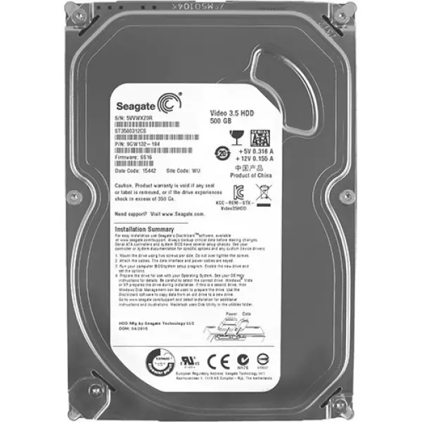 HDD 3.5\'' ** 500GB ST3500312CS SEAGATE 5900RPM 8MB SLIM SATA