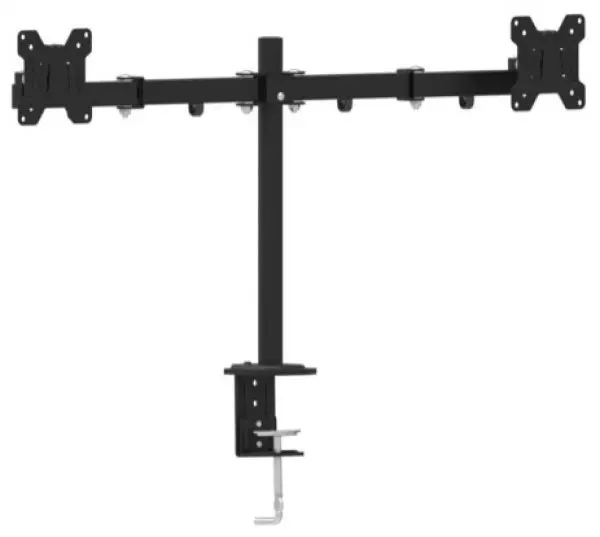 MA-DF2-01 Gembird Podesivi dupli stoni drzac za monitor, tilt,13-27\'' max.2x7kg