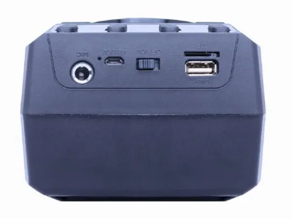 SPK-BT-13 Gembird Portable Bluetooth karaoke speaker 2x5W, FM, USB, SD, 3,5mm, MIC 6,35mm, LED,black