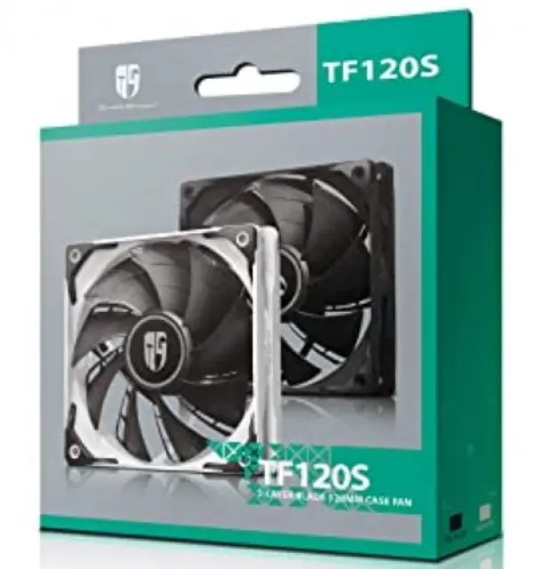 DeepCool TF120S BLACK 120x120x25 ventilator Hydro Bearing 400-1800rpm 64CFM 32DB