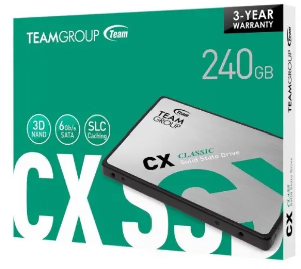 TeamGroup 2.5\'' 240GB SSD SATA3 CX1 7mm 520/430 MB/s T253X5240G0C101