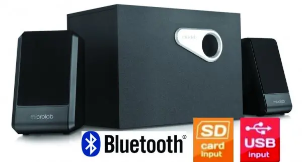 Microlab M-280BT Aktivni drveni zvucnici 2.1 35W RMS(15W, 2x10W) SD, USB, BLUETOOTH , 3.5mm