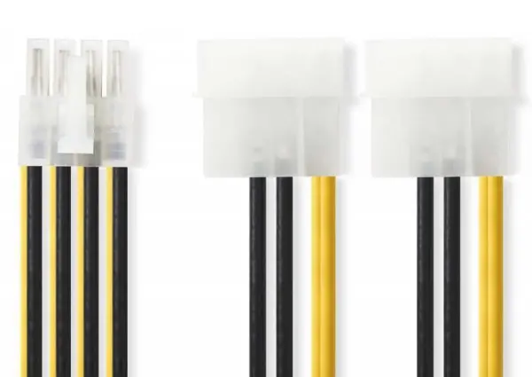CCGP74400VA015 Interni adapter za napajanje 8 PIN-a - Molex kabl za maticnu plocu i CPU 15cm