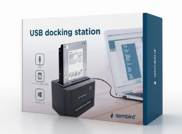 HD32-U2S-5 Gembird USB 2.0 docking station za 2.5/3.5\'' SATA hard diskove