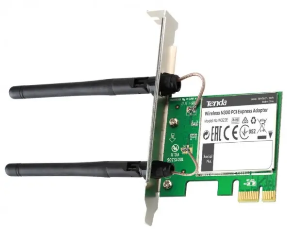 Tenda W322E WiFi PCI Express 2,4GHz 150Mbps sa ugradjenim fiksnim antenama 2x2dBi