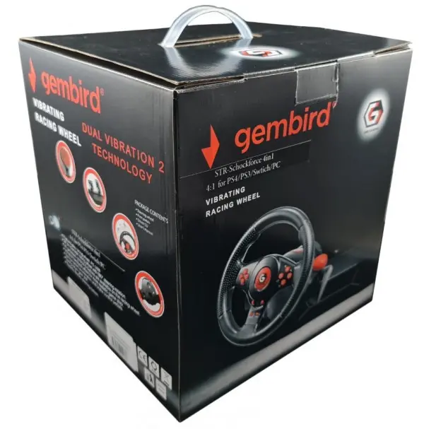 STR-SHOCKFORCE-4in1 Gembird volan za PS4, PS3, Switch, PC