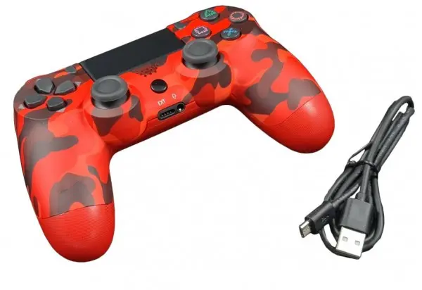 JPD-Wireless-Thrillershock PC/PS4 CAMO RED Gembird Bezicni gamepad sa dvostrukom vibracijom