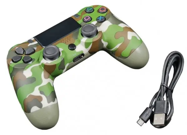 JPD-Wireless-Thrillershock PC/PS4 CAMO GREEN Gembird Bezicni gamepad sa dvostrukom vibracijom