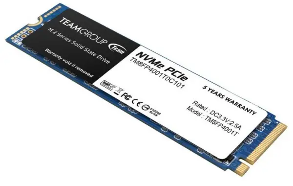 TeamGroup * M.2 2280 1TB MP34 SSD PCIe Gen3 x4, NVM Express, 3400/2900MB/s TM8FP4001T0C101 (11710)