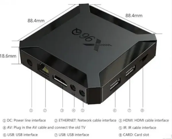 GMB-X96Q 2/16GB DDR3 Gembird smart TV box Allwinner H313, A53 quad, Mali-G31 4K, KODI Android 10.0