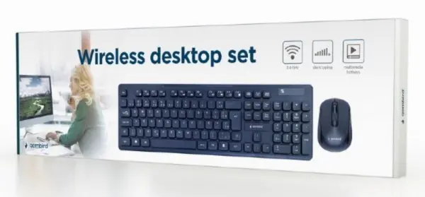 KBS-WCH-03 Gembird tastatura US + bezicni mis USB, US layout
