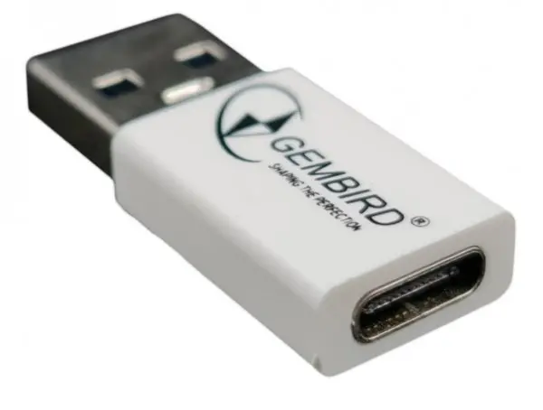 CCP-USB3-AMCM-0M** Gembird USB 3.1 AM to Type-C female adapter cable, White (79)