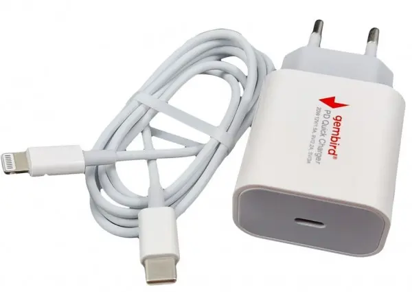 NPA-AC38 ** Gembird PD brzi punjac +USB C kabl na lightning Apple iphone 20W 5V/3A, 9V/2 (847)