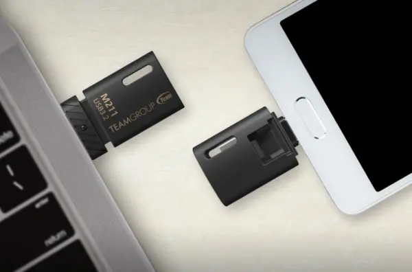 TeamGroup 64GB M211 USB 3.2 + Type C OTG BLACK TM211364GB01