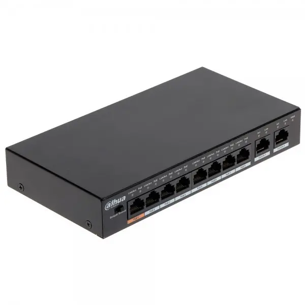 DAHUA SWITCH PFS3010-8ET-96 10/100 RJ45 ports, POE SWITCH 8 kanala