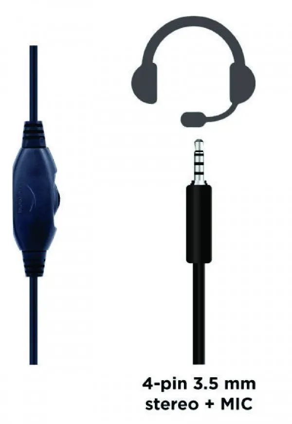 GHS-05-R Gembird Stereo gejmerske slusalice sa mikrofonom+volume kontrolom 3.5mm RED
