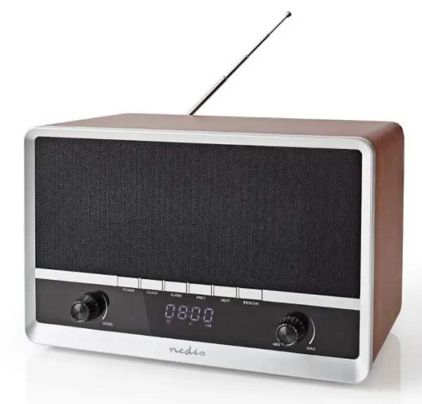 RDFM5200BN Prenosni retro radio prijemnik 12W, FM, AUX, Bluetooth, Alarm, 1200mAh, 522-1620kHz