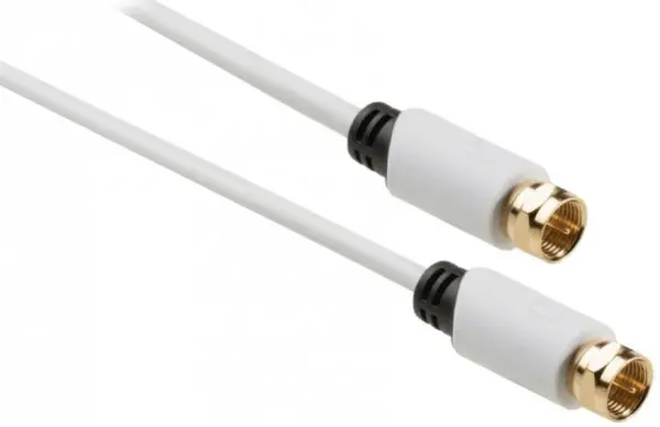 KNS41000W100 Antenski kabl F-muski na F-muski 10m, beli