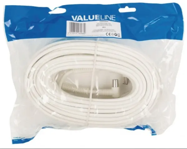 VLSP40120W250 Antenski koaksijalni kabl musko-zenski, 120dB, konektori pod uglom, 25m Beli