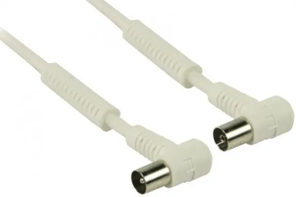 VLSP40120W200 Antenski koaksijalni kabl musko-zenski, 120dB, konektori pod uglom, 20m Beli