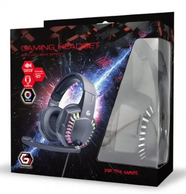 GHS-06 Gembird Stereo gejmerske slusalice sa mikrofonom+volume kontrolom 3.5mm LED efekt