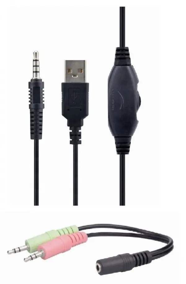 GHS-06 Gembird Stereo gejmerske slusalice sa mikrofonom+volume kontrolom 3.5mm LED efekt