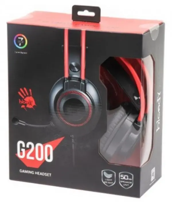 A4-G200 A4Tech Bloody gejmerske slusalice sa mikrofonom, 50mm/16ohm, 3,5mm + USB za osvetljenje
