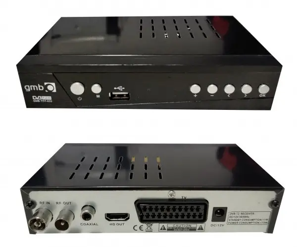 GMB-TDT-033 **DVB-T2/C SET TOP BOX USB/HDMI/Scart/RF-out, PVR, Full HD,H264, hdm