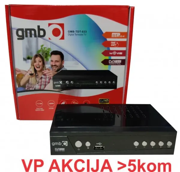GMB-TDT-033 **DVB-T2/C SET TOP BOX USB/HDMI/Scart/RF-out, PVR, Full HD,H264, hdm