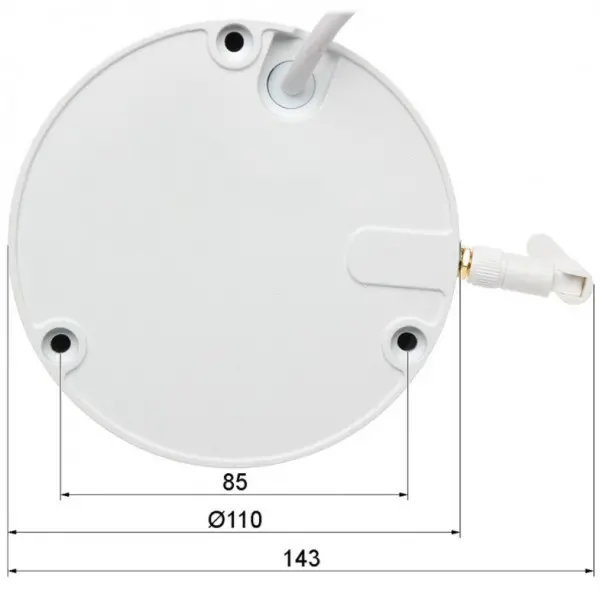 KAMERA Dahua IPC-HDBW1435E-W-0280-S2 2Mpix, 2.8 mm 40m HDCVI, ICR antivandal metalno kuciste
