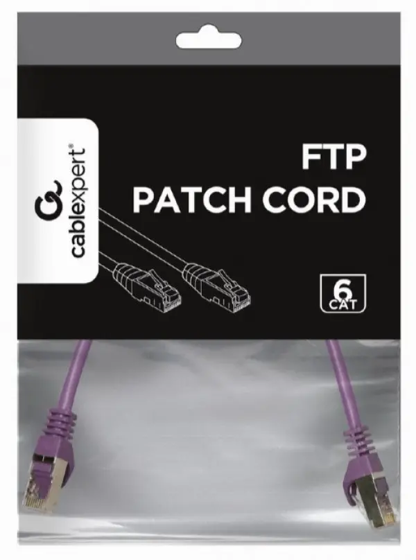 PP6-0.25M/V Gembird Mrezni kabl, FTP CAT6 0.25m purple