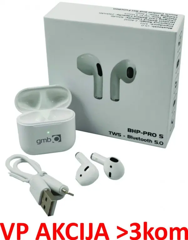 BHP-PRO 5 ** Gembird bluetooth V5.0 slusalice, 32ohm, 40/250mAh, touch control and Siri (1023)