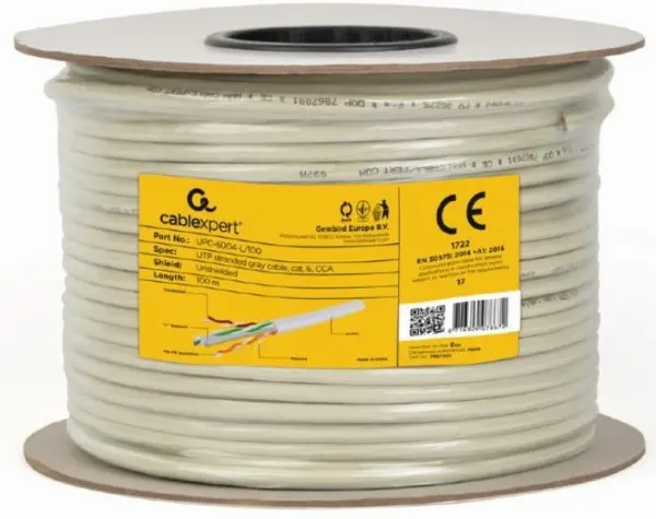 UPC-6004-L/100 Gembird UTP, cat.6, Indoor, licnasti, CCA, kotur 100m