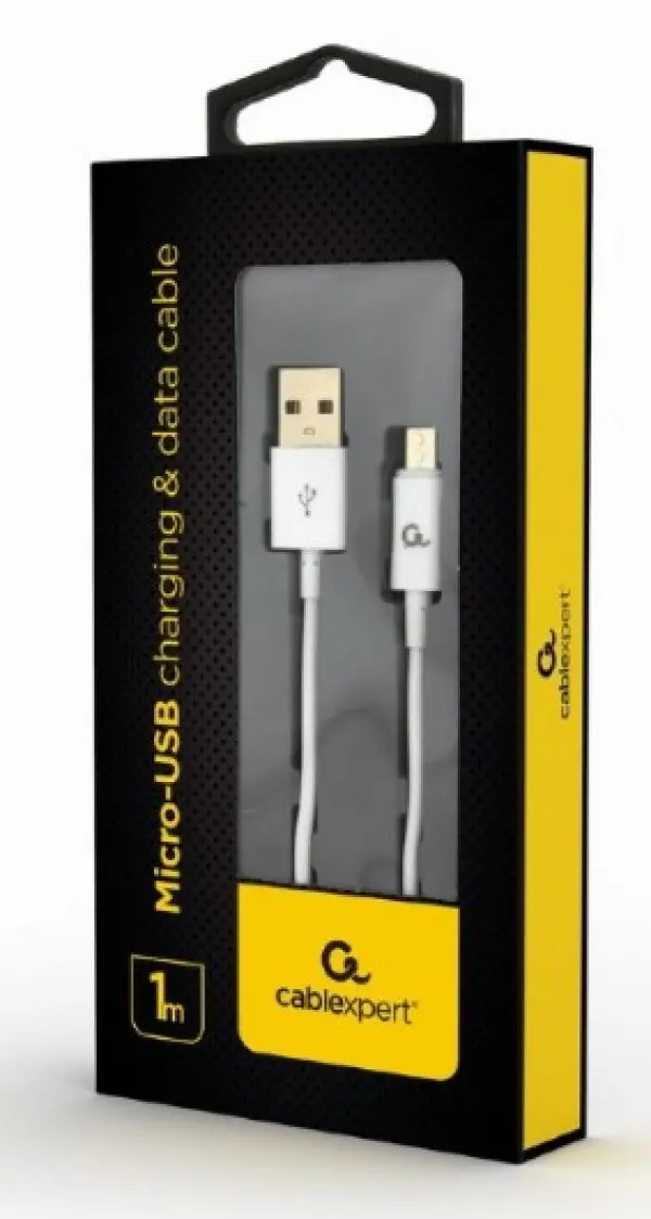 x-CC-USB2P-AMmBM-1M-W Gembird Micro-USB charging and data cable, 1m, white