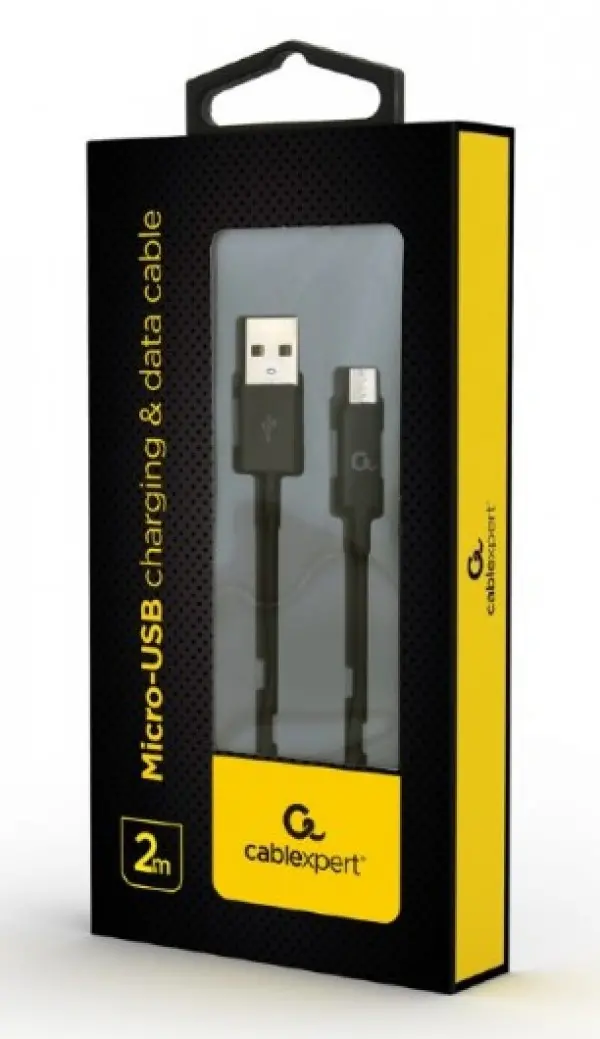 x-CC-USB2P-AMmBM-2M Gembird Micro-USB charging and data cable, 2m, black FO