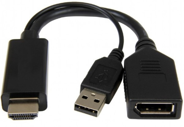 A-HDMIM-DPF-01 Gembird Active 4K HDMI to DisplayPort adapter, black