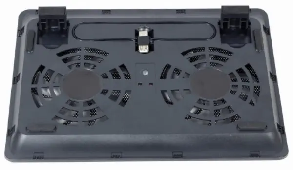 NBS-2F15-05 Gembird hladnjak za laptop, 15.6\'' 2x125mm Fan, USB, 340x250mm, Ergo Stand