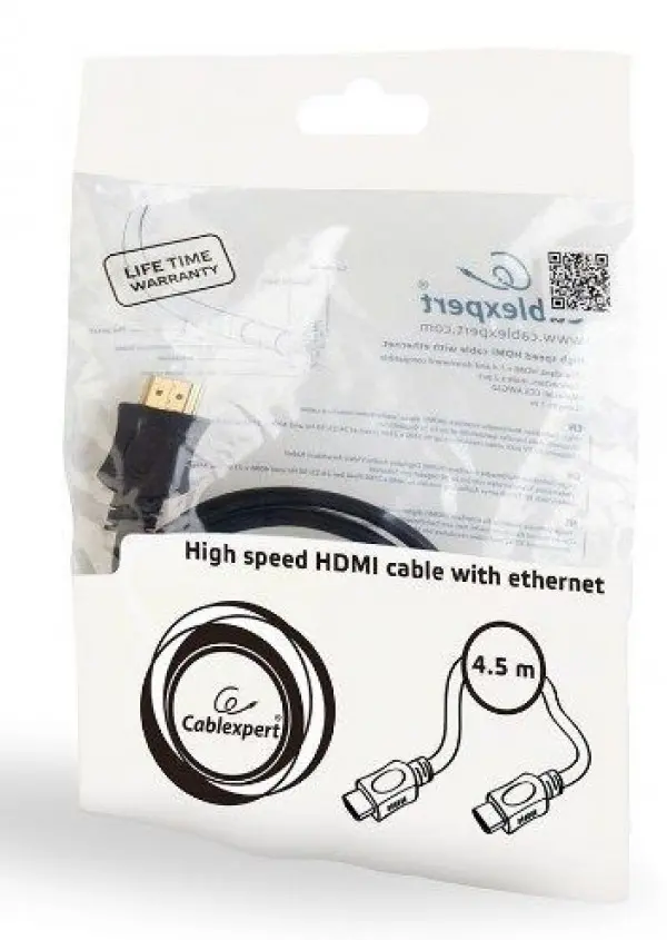 CC-HDMI4L-15 Gembird HDMI kabl v.2.0 ethernet support 3D/4K TV 4.5m