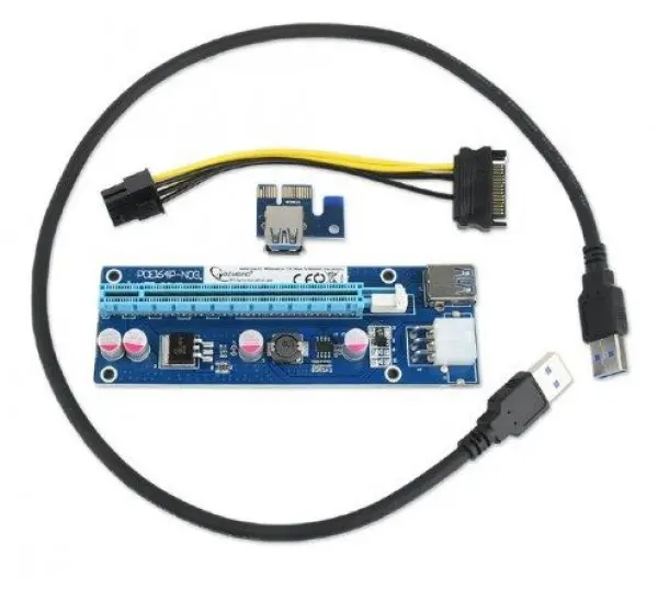 RC-PCIEX-03 Gembird PCI-Express riser add-on card, PCI-ex 6-pin power connector