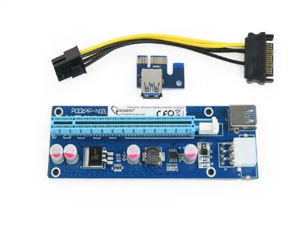 RC-PCIEX-03 Gembird PCI-Express riser add-on card, PCI-ex 6-pin power connector