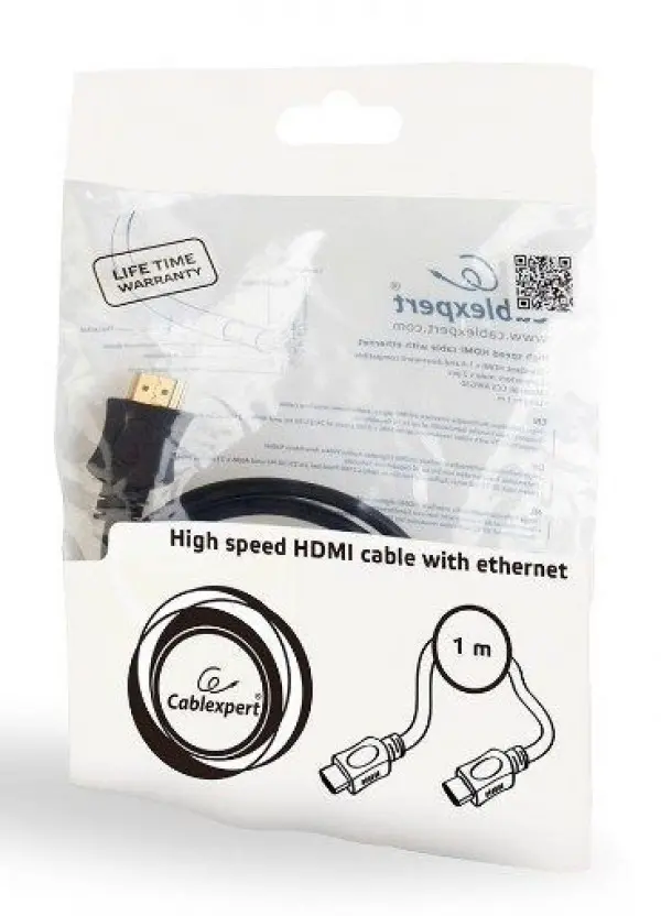 CC-HDMI4L-1M Gembird HDMI kabl v.2.0 ethernet support 3D/4K TV 1m FO