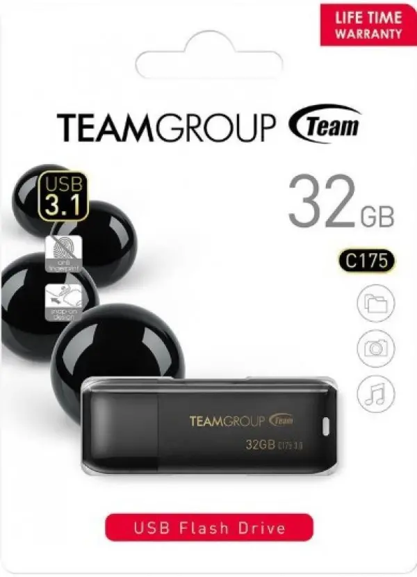 TeamGroup 32GB C175 USB 3.2 BLACK TC175332GB01