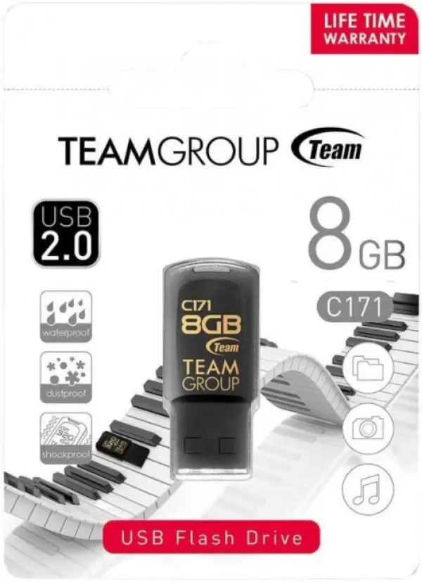 TeamGroup 8GB C171 USB 2.0 BLACK TC1718GB01