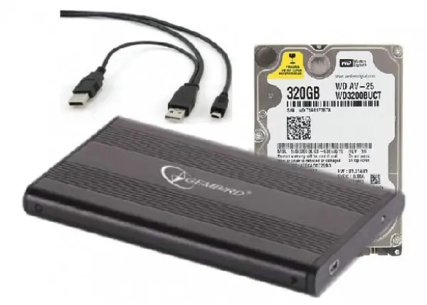 HDD 2.5\'' + USB 2.0 SATA eksterno kuciste * 320GB WD3200BUCT WD (1389) ee2-u2s-5